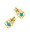 Flower with Opal Silver Stud Earring STS-6821